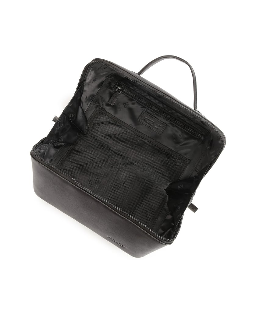 Kazar-Mittelgroße-Kosmetiktasche-aus-Oberleder-schwarz