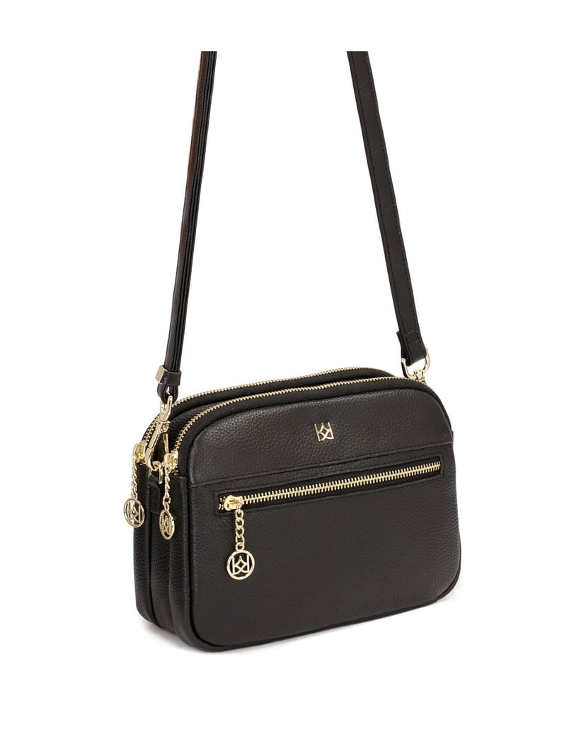 Kazar-Urban-Leder-Gürtel-Handtasche-schwarz