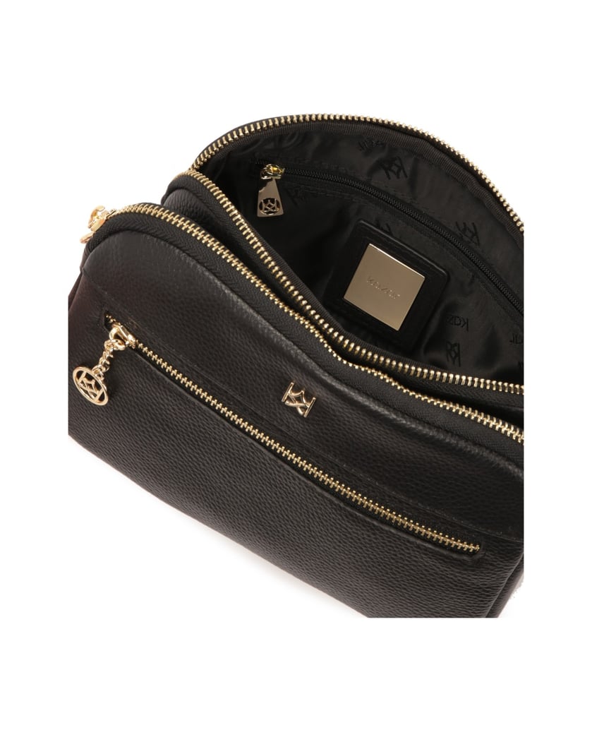 Kazar-Urban-Leder-Gürtel-Handtasche-schwarz