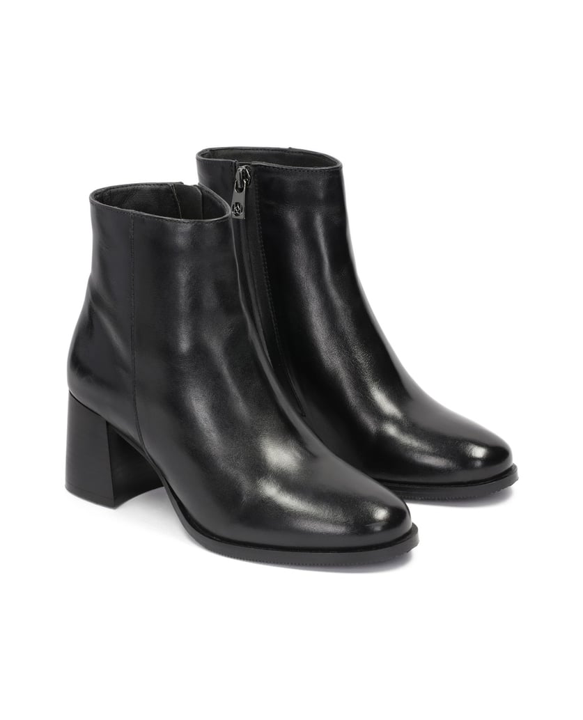 Kazar-Schwarze-Stiefel-mit-breiten-Absätzen-im