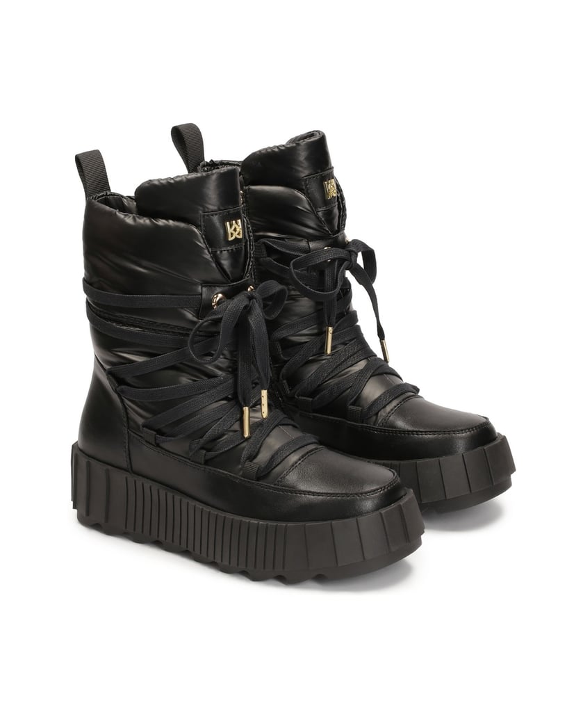 Kazar-Schwarze-Damen-Schneestiefel-mit-dicker-Sohle-schwarz