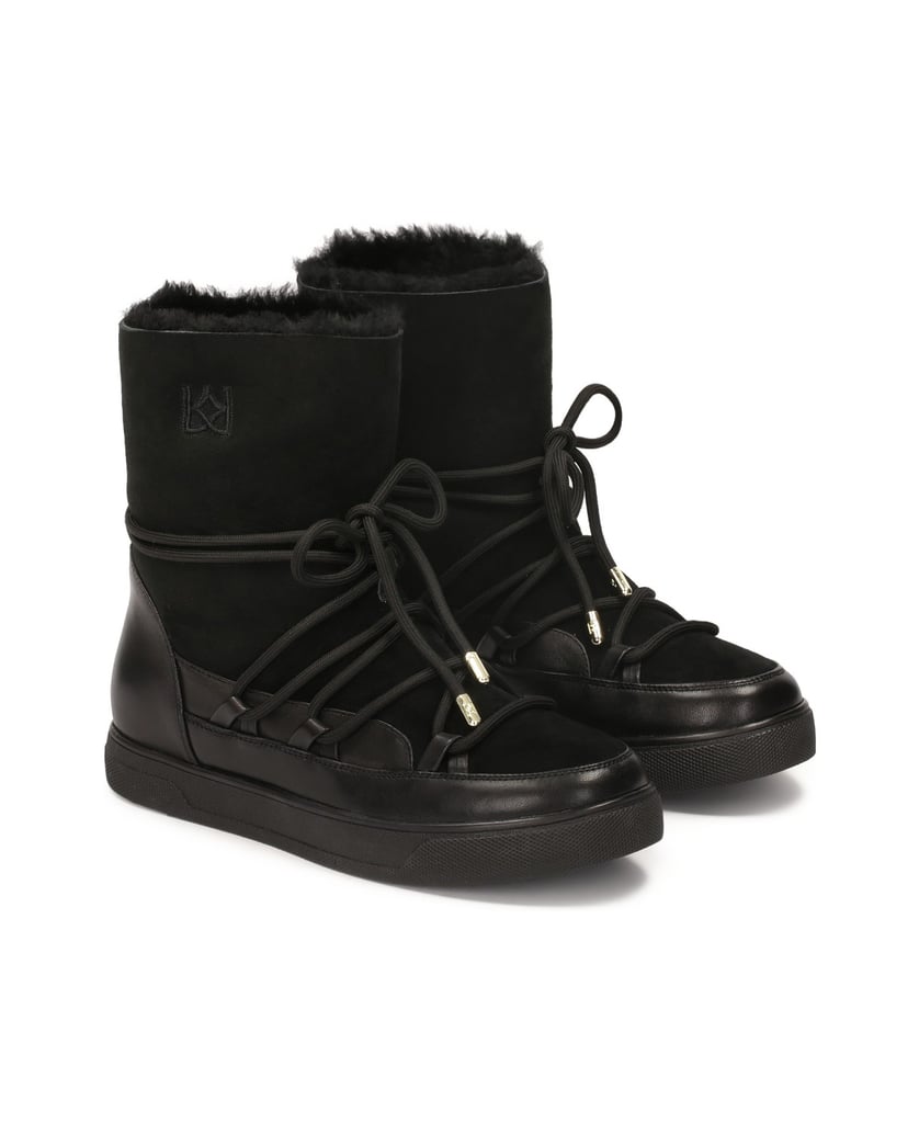 Kazar-Schwarze-Schneestiefel-mit-Obermaterial-aus-Wildleder-schwarz