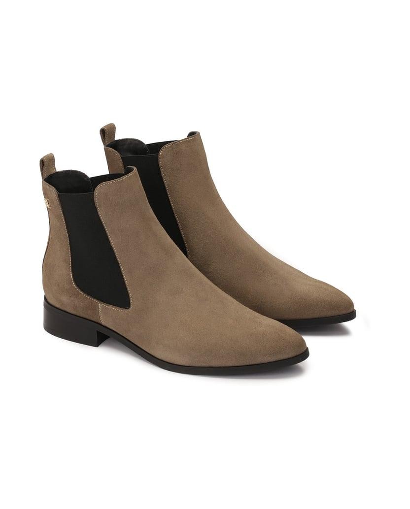 Kazar-Taupefarbene-Chelsea-Stiefel-aus-Wildleder-taupe