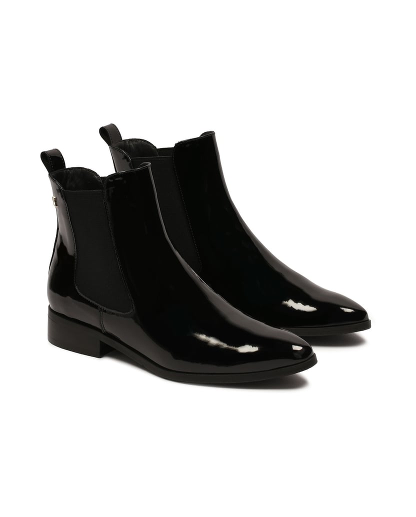 Kazar-Stiefel-mit-flachem-Absatz-zum-Hineinschlüpfen-schwarz
