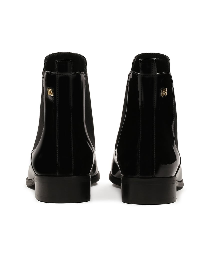 Kazar-Stiefel-mit-flachem-Absatz-zum-Hineinschlüpfen-schwarz