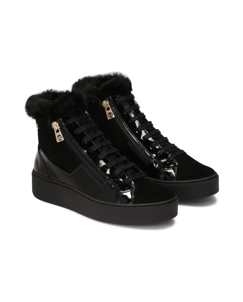 Kazar-Isolierte-High-Top-Sneakers-mit-Reißverschluss-schwarz