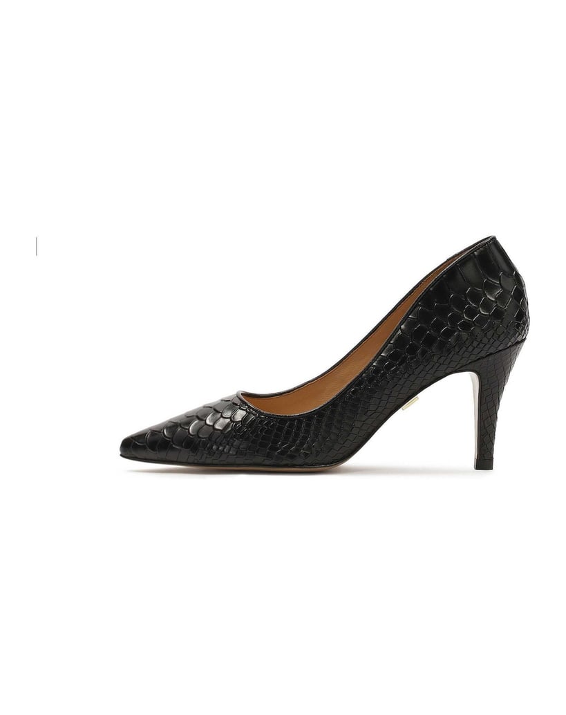 Kazar-Schwarze-Pumps-aus-geprägtem-Leder-schwarz
