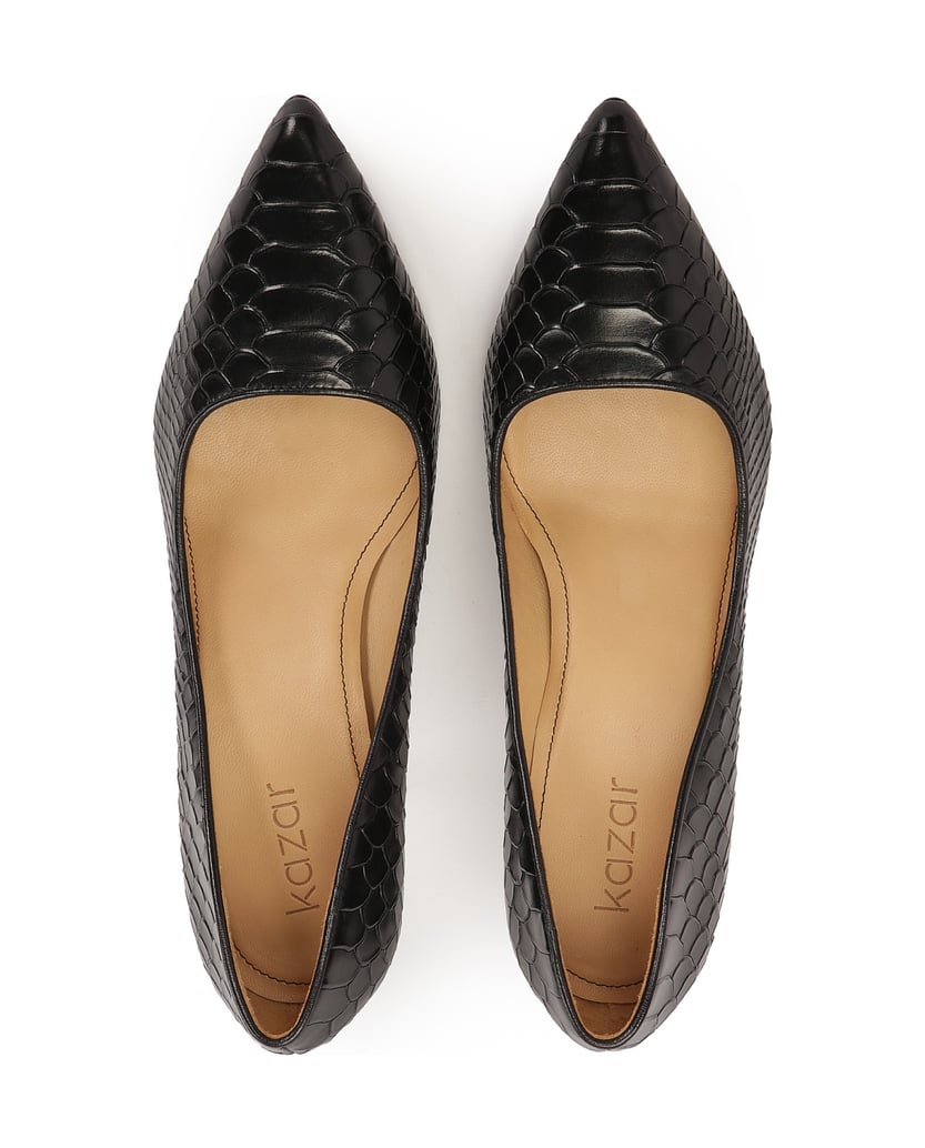 Kazar-Schwarze-Pumps-aus-geprägtem-Leder-schwarz