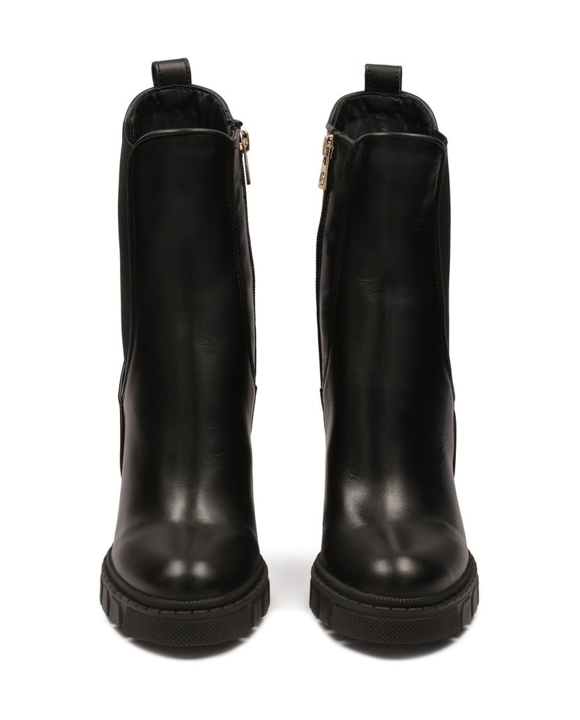 Kazar-Lederstiefel-mit-hohem-Schaft-schwarz