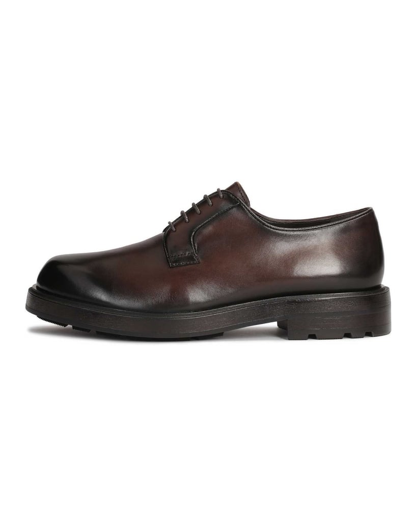 Kazar-Braune-Derby-Schuhe-aus-Naturleder-braun