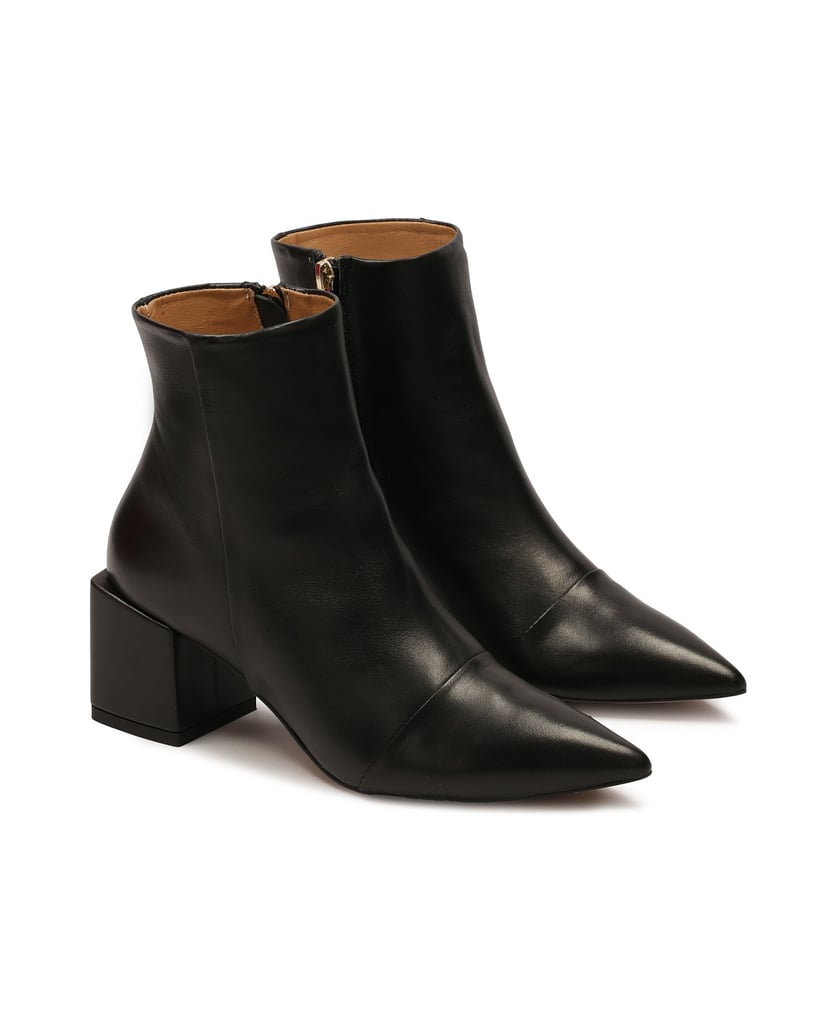 Kazar-Schwarze-Lederstiefel-mit-quadratischem-Absatz-schwarz