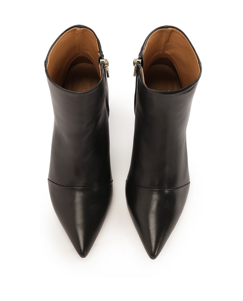 Kazar-Schwarze-Lederstiefel-mit-quadratischem-Absatz-schwarz