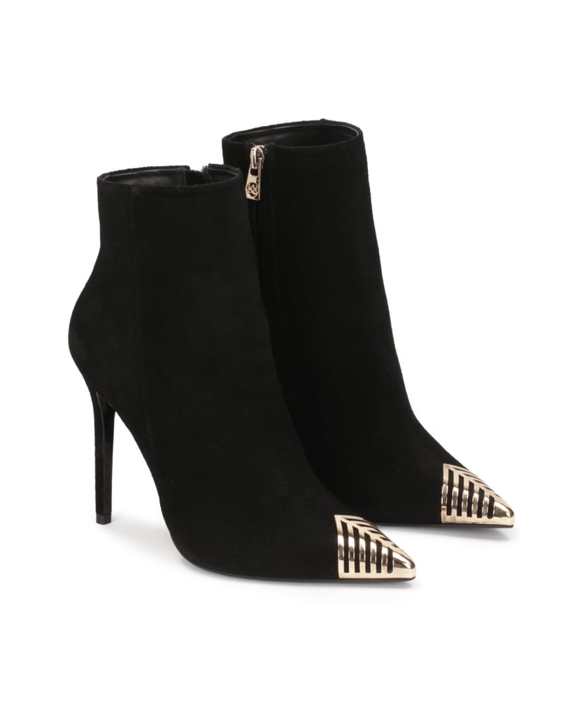 Kazar-Schwarze-Wildlederstiefel-mit-Metallspitzen-schwarz