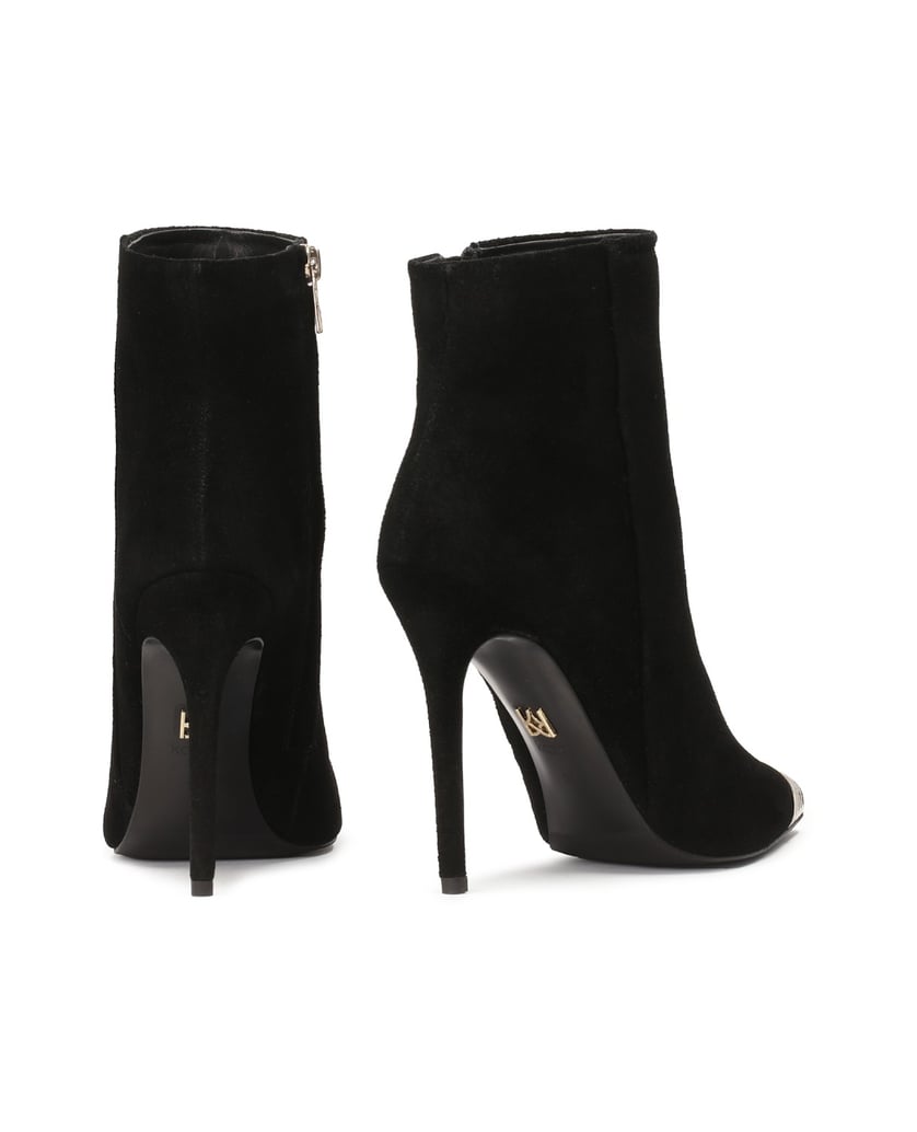 Kazar-Schwarze-Wildlederstiefel-mit-Metallspitzen-schwarz