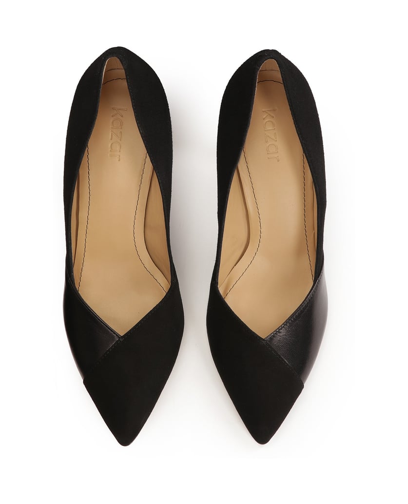 Kazar-Schwarze-Pumps-aus-Wildleder-und-Glattleder-schwarz
