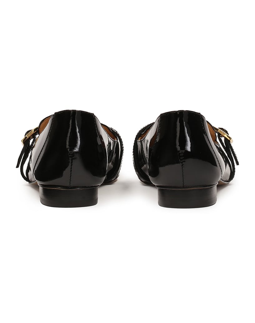 Kazar-Pumps-mit-flachem-Absatz-aus-Lackleder-schwarz