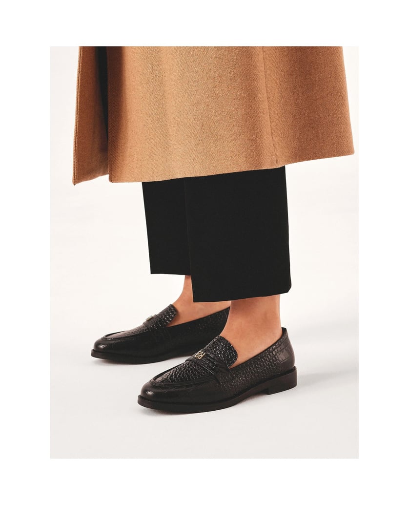 Kazar-Schwarze-klassische-Loafer-aus-geprägtem-Leder-schwarz