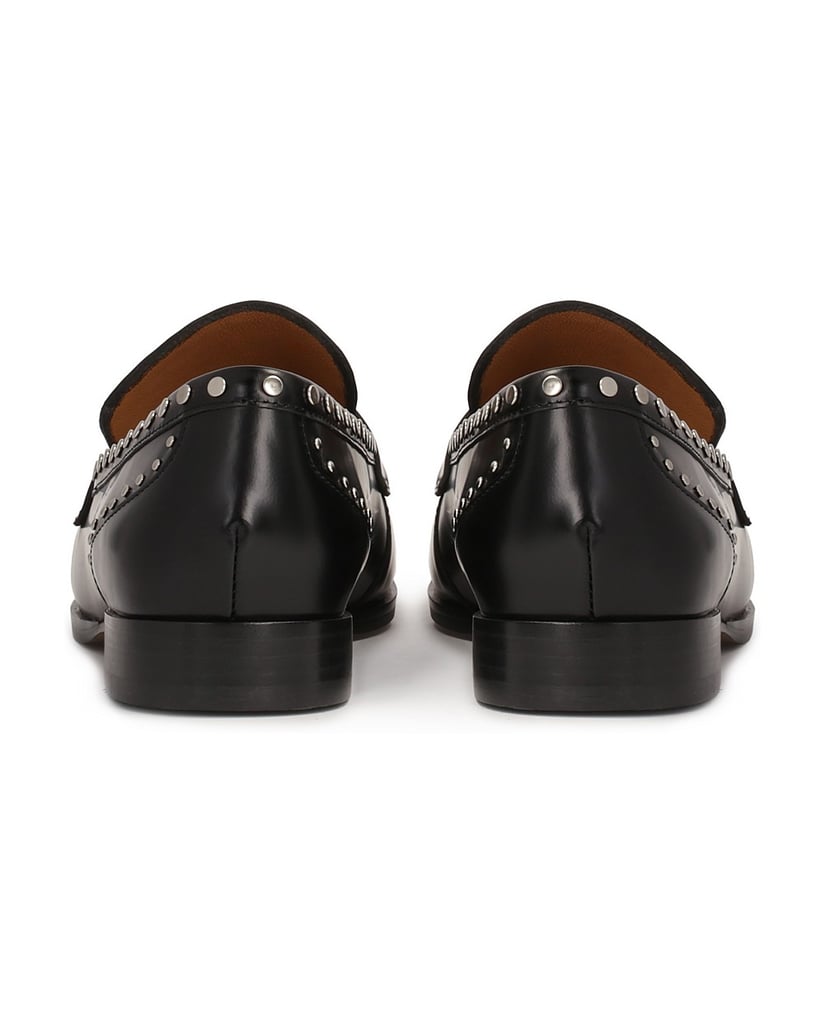 Kazar-Schwarze-Halbschuhe-zum-Schieben-mit-silbernen-Metallnieten-schwarz