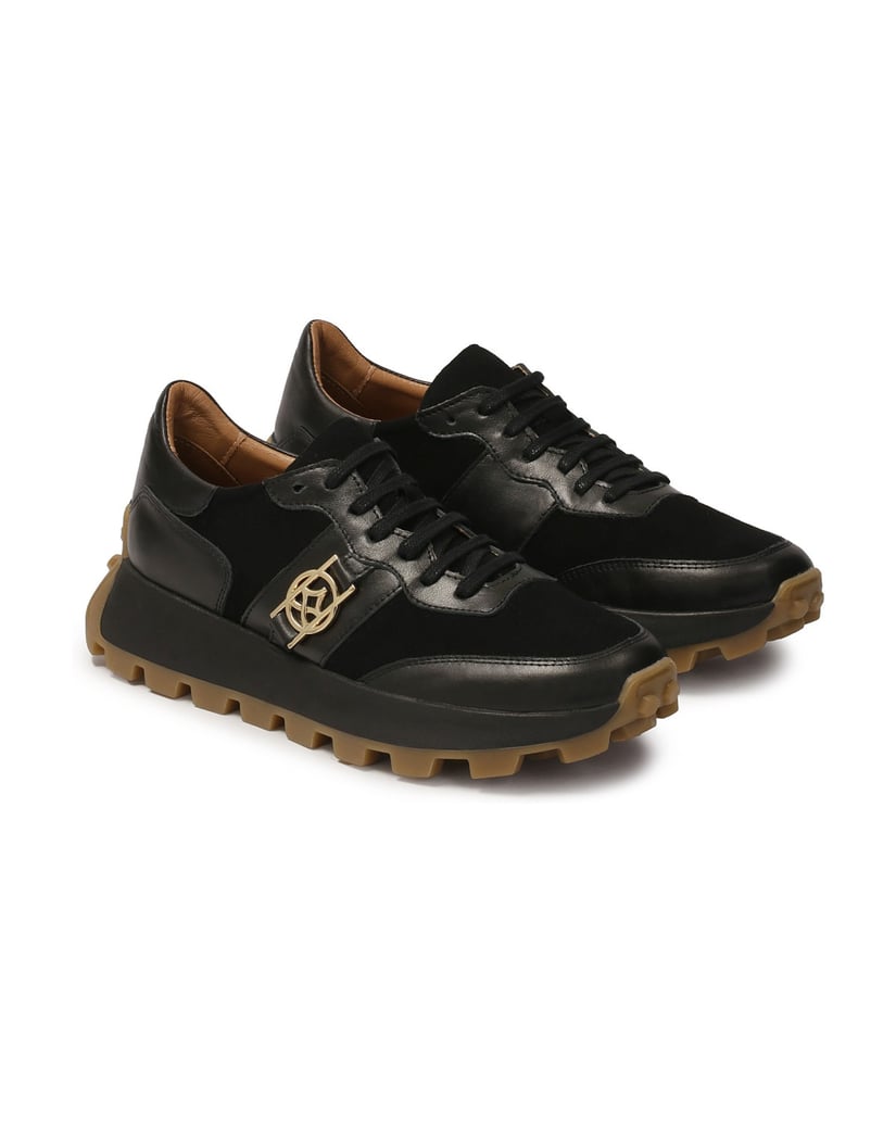 Kazar-Schwarze-Turnschuhe-mit-kontrastierender-Sohle-schwarz