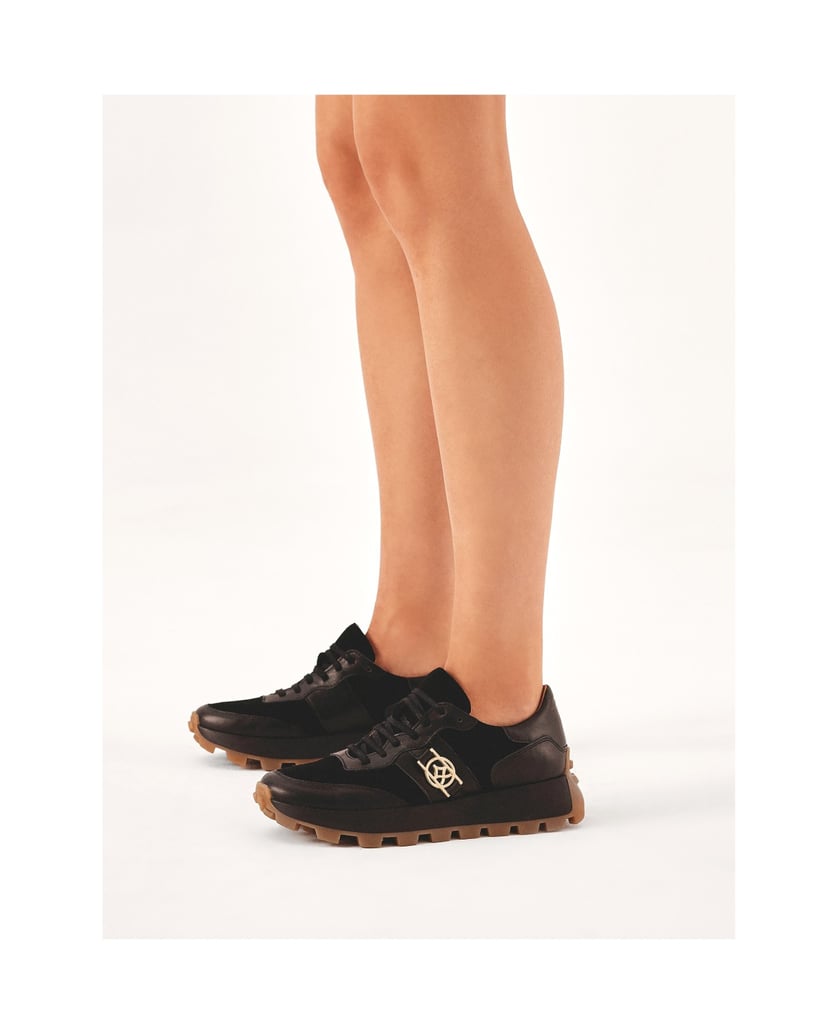 Kazar-Schwarze-Turnschuhe-mit-kontrastierender-Sohle-schwarz