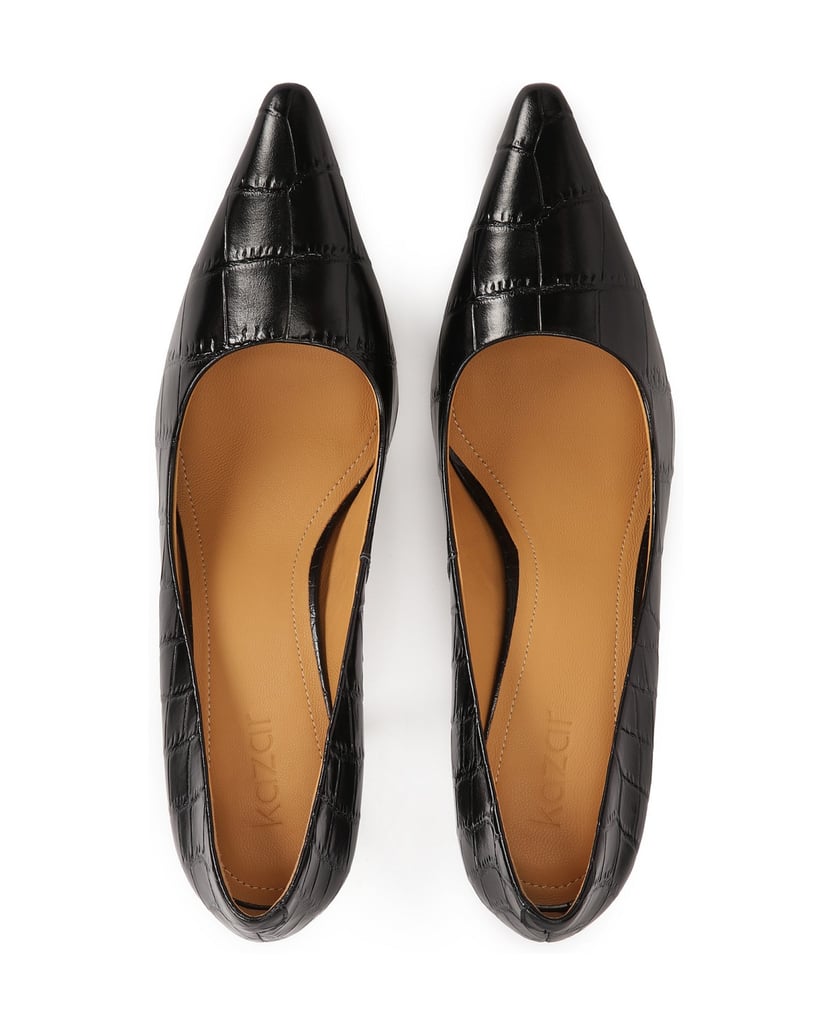 Kazar-Schwarze-klassische-Stilettos-mit-Krokusmuster-schwarz