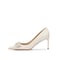 Kazar Cremefarbene Pumps mit Strassschleife weiss