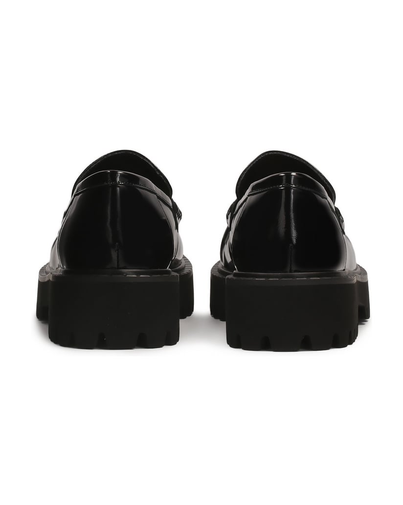 Kazar-Loafers-mit-klobiger-Sohle-und-geknittertem-Schaft-schwarz