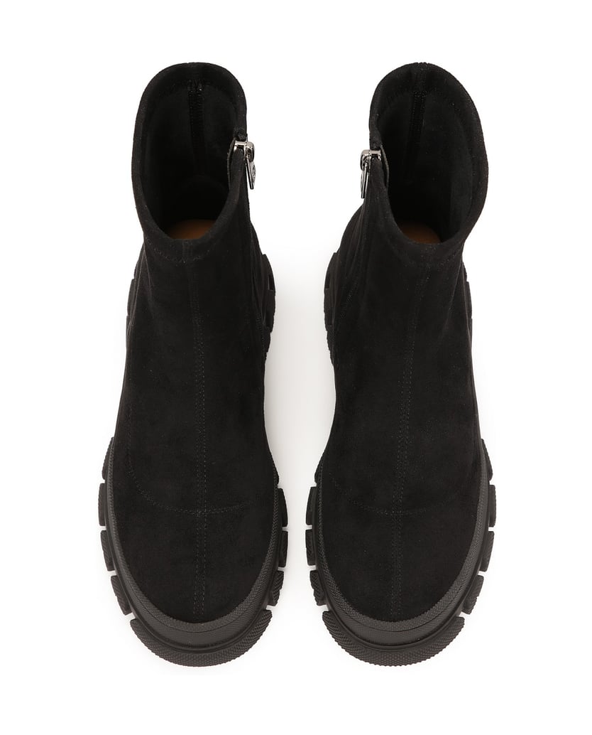 Kazar-Flache-Stiefel-mit-elastischem-Schaft-schwarz