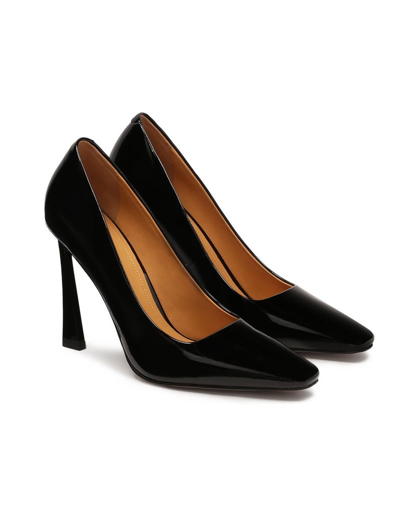 Kazar-Pumps-aus-Lackleder-mit-ungewöhnlichem-Absatz-schwarz