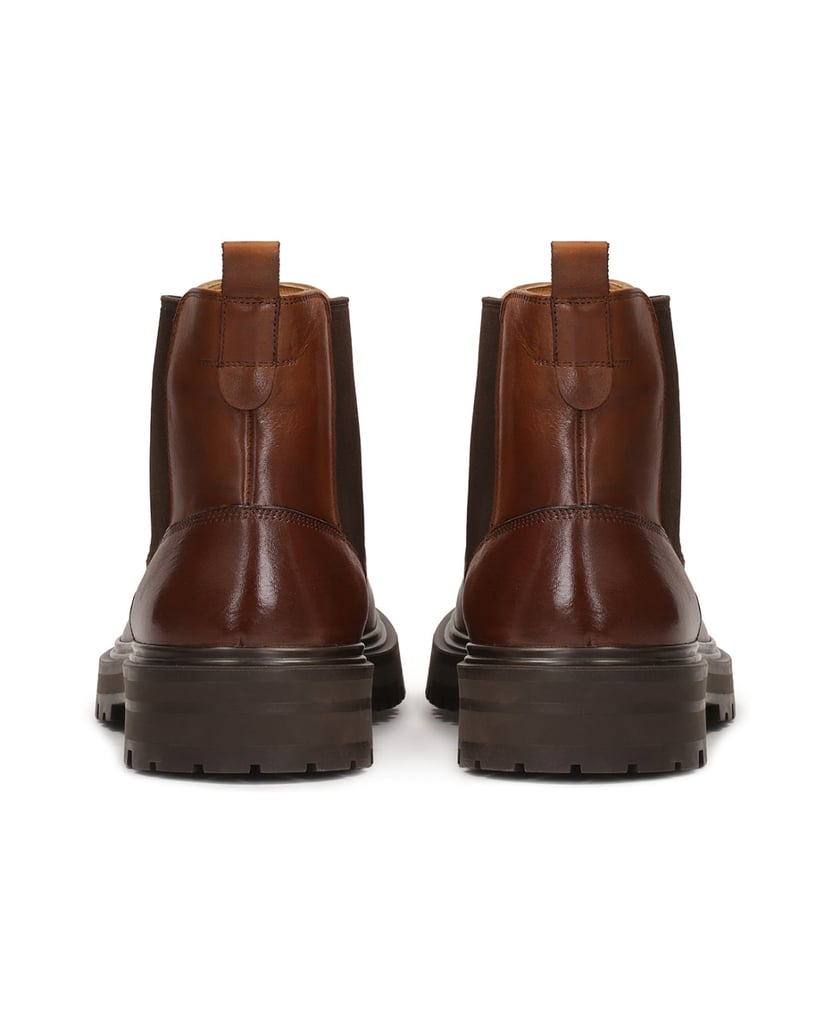 Kazar-Braune-Chelsea-Stiefel-mit-Dreiblatt-Sohle-braun
