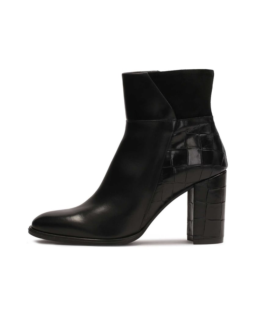 Kazar-Schwarze-Stiletto-Stiefel-aus-kombinierten-Materialien-schwarz