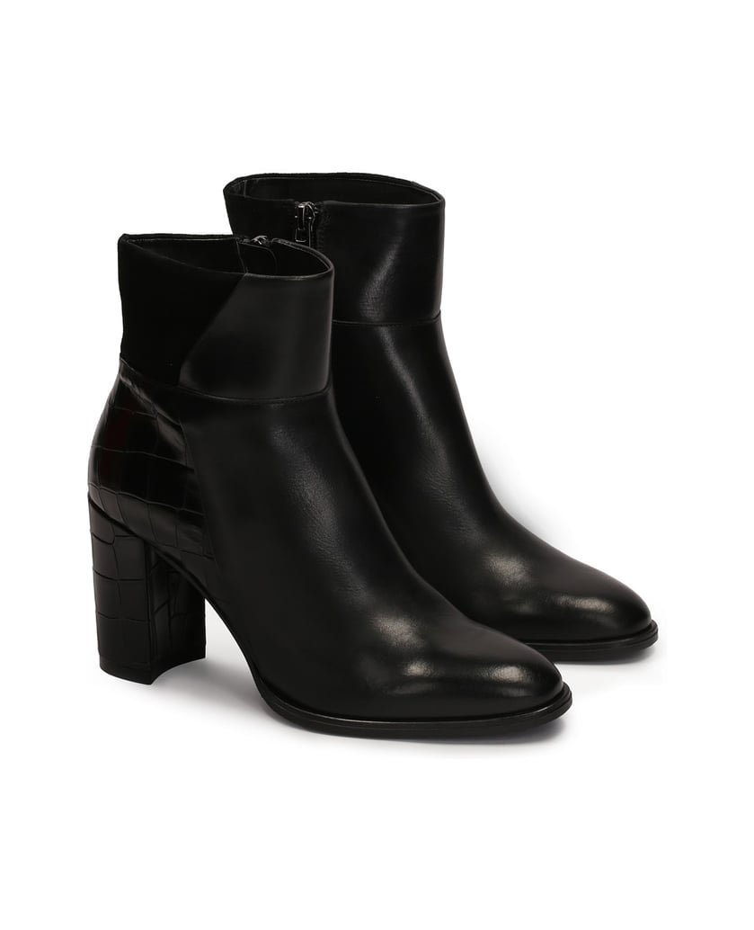 Kazar-Schwarze-Stiletto-Stiefel-aus-kombinierten-Materialien-schwarz