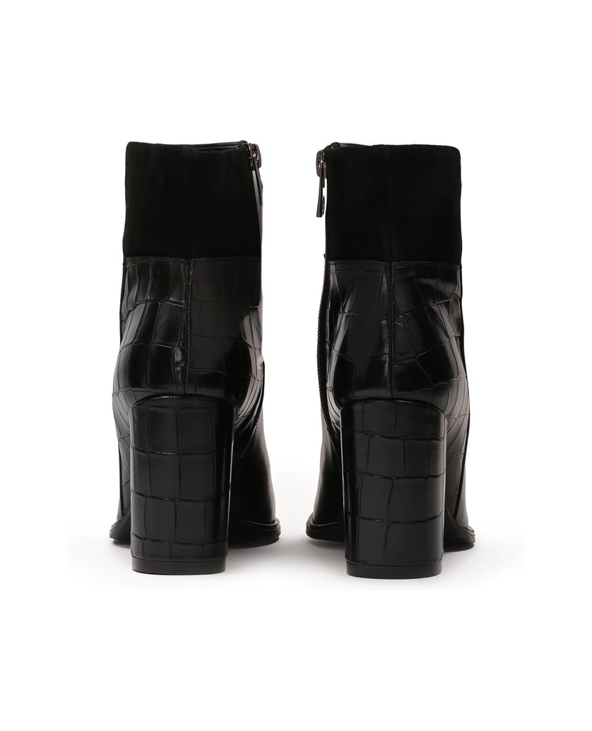 Kazar-Schwarze-Stiletto-Stiefel-aus-kombinierten-Materialien-schwarz