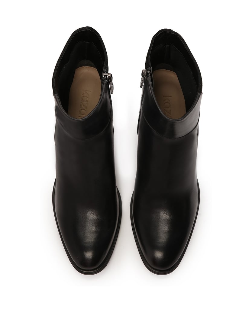 Kazar-Schwarze-Stiletto-Stiefel-aus-kombinierten-Materialien-schwarz