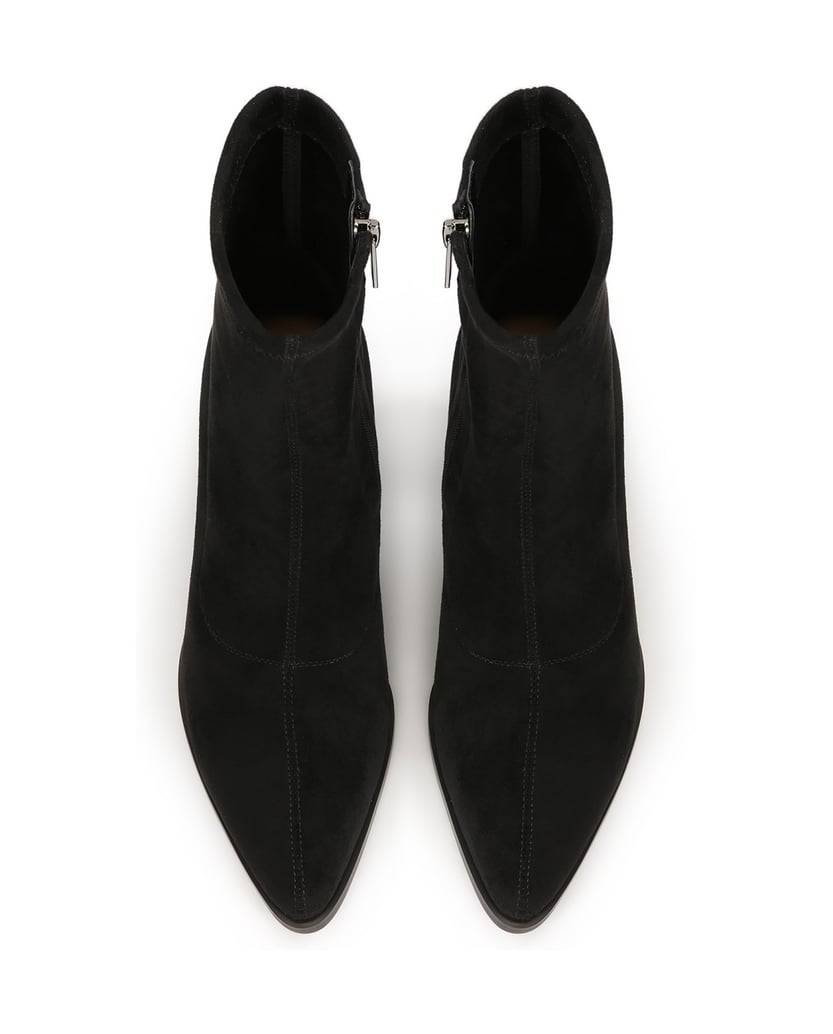 Kazar-Stiefel-aus-Stretchmaterial-mit-verziertem-Absatz-schwarz