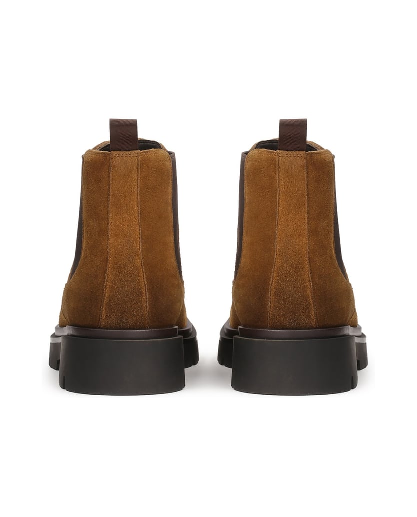 Kazar-Braune-Chelsea-Stiefel-aus-Wildleder-mit-Treppensohle-braun