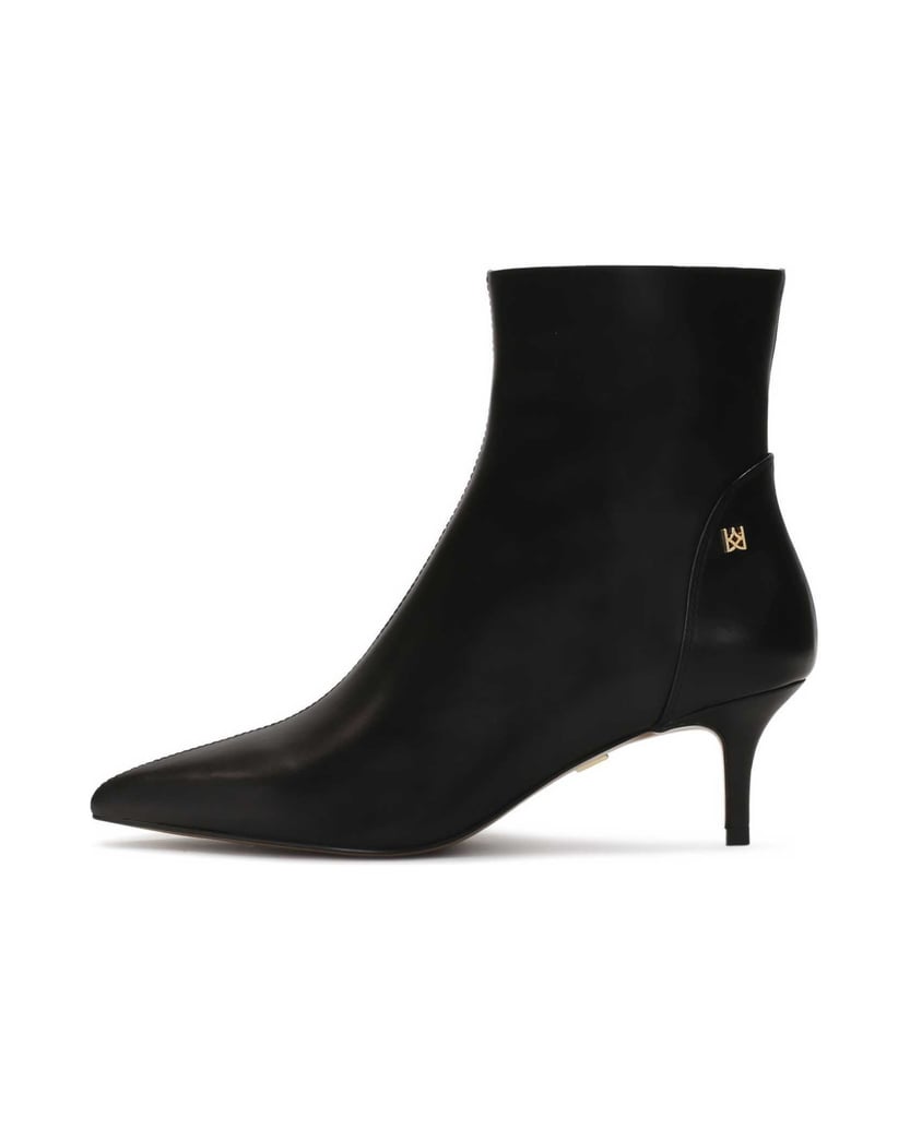 Kazar-Lederstiefel-mit-Entenschnabelabsätzen-schwarz