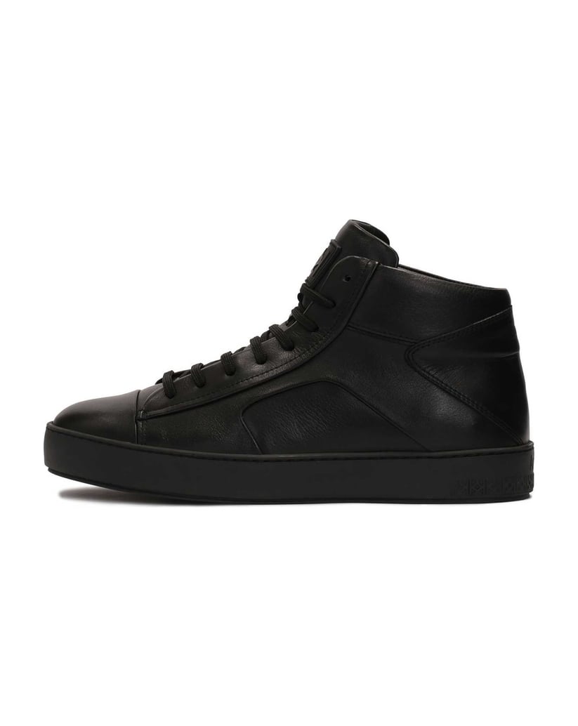 Kazar-Knöchelhohe-Sneaker-aus-Leder-schwarz