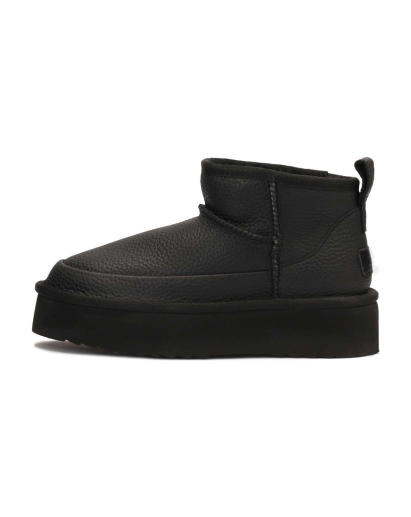 Kazar-Schneestiefel-aus-Leder-mit-niedrigem-Schaft-schwarz
