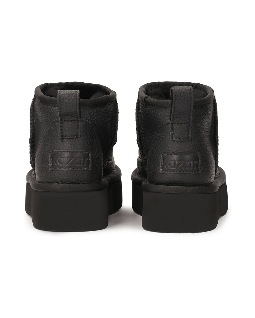 Kazar-Schneestiefel-aus-Leder-mit-niedrigem-Schaft-schwarz