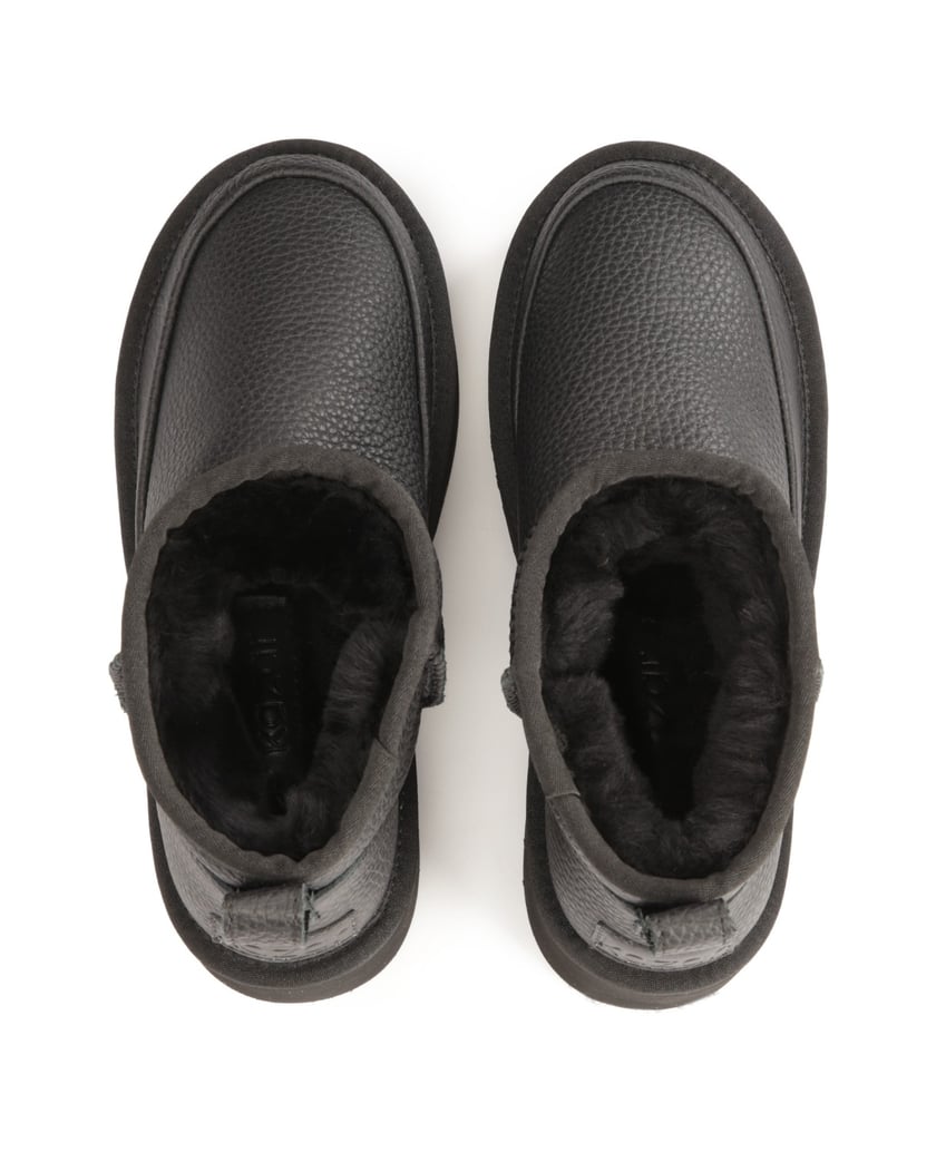 Kazar-Schneestiefel-aus-Leder-mit-niedrigem-Schaft-schwarz