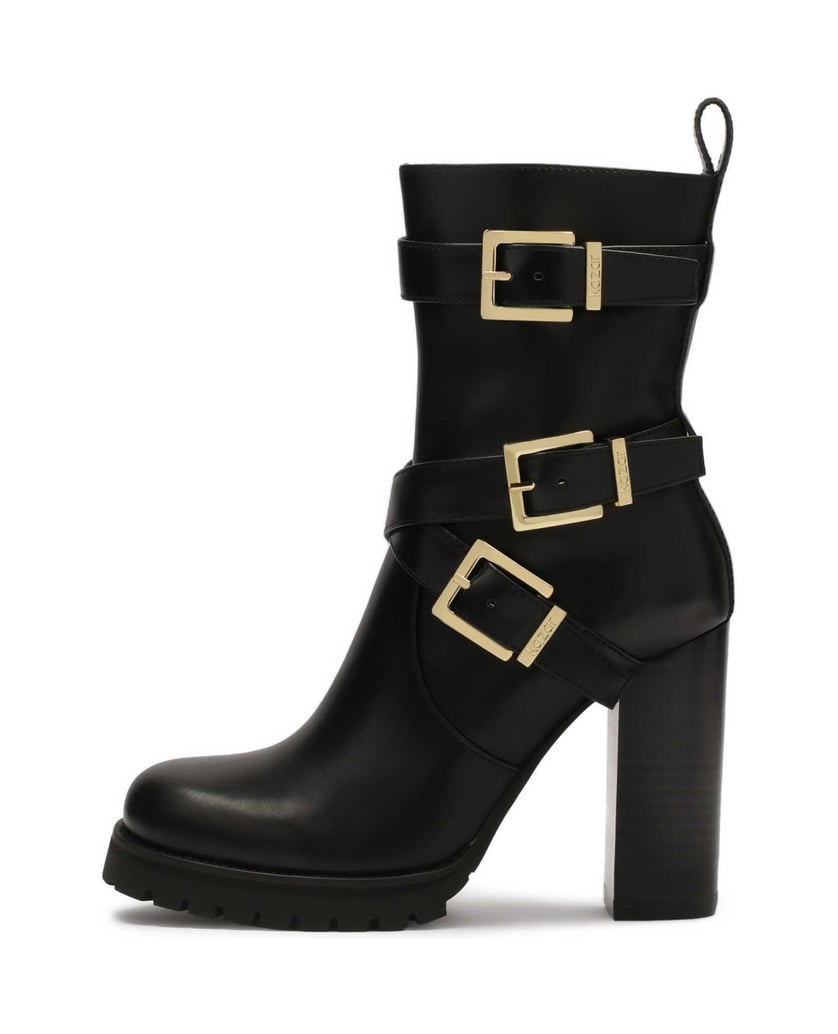 Kazar-Schwarze-Stöckelschuhe-aus-Leder-mit-hohem-Schaft-schwarz