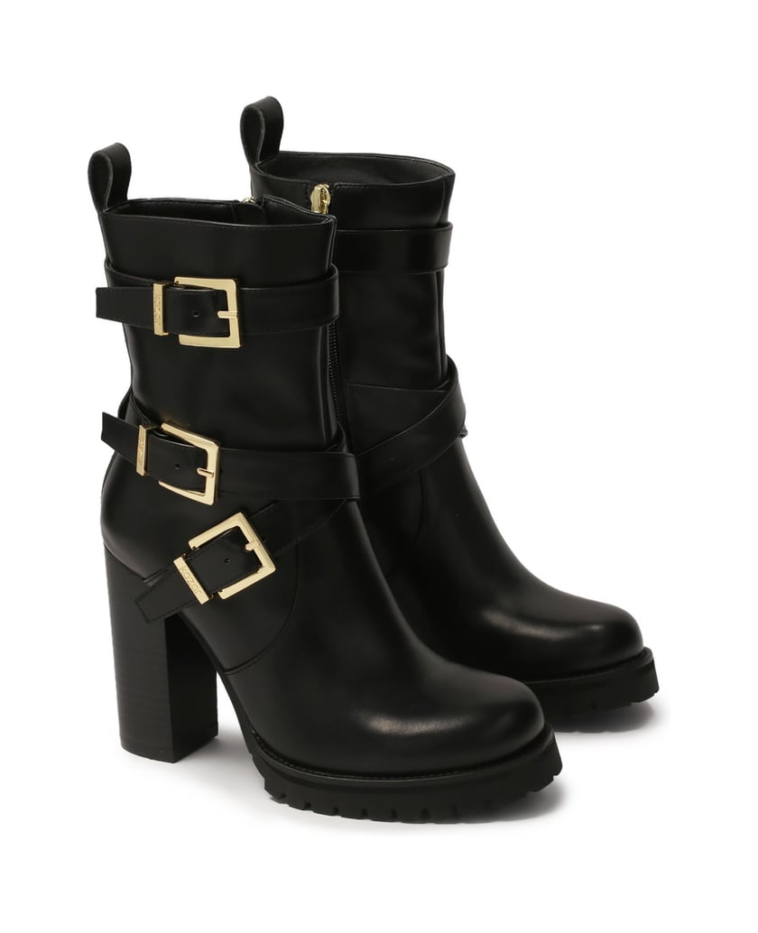 Kazar-Schwarze-Stöckelschuhe-aus-Leder-mit-hohem-Schaft-schwarz