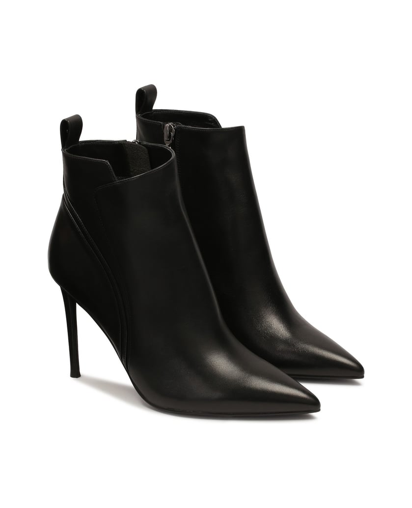 Kazar-Schwarze-Stiefel-mit-gewellten-Nähten-auf-dem-Schaft-schwarz