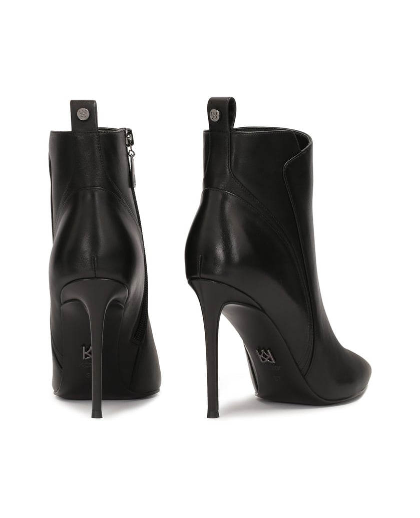 Kazar-Schwarze-Stiefel-mit-gewellten-Nähten-auf-dem-Schaft-schwarz
