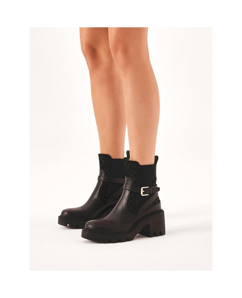 Kazar-Schwarze-Stiefel-zum-Hineinschlüpfen-auf-fester-Sohle-mit-Absatz-schwarz