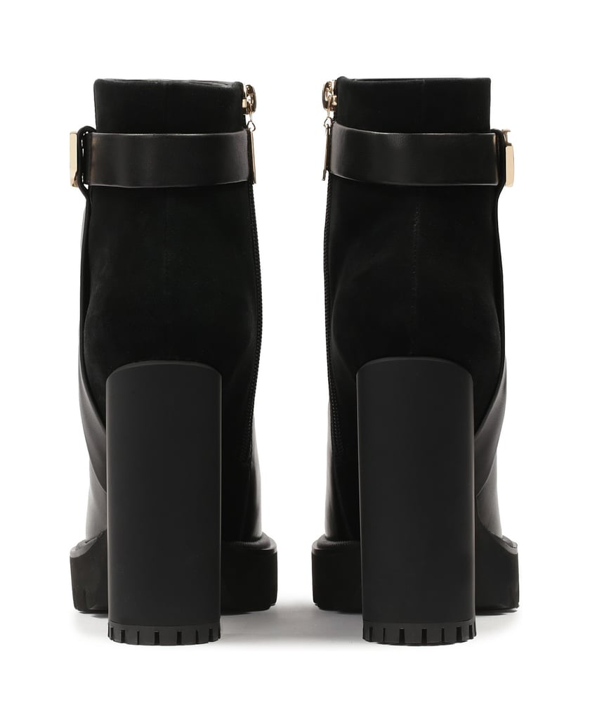 Kazar-Hohe-Stiletto-Stiefel-aus-Wildleder-und-Glattleder-schwarz