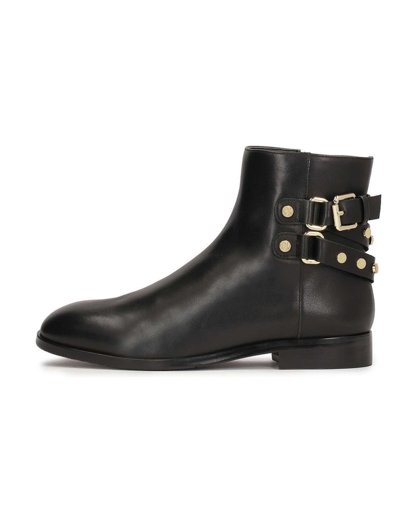 Kazar-Schwarze-Stiefel-mit-Strasssteinen-auf-flacher-Sohle-schwarz