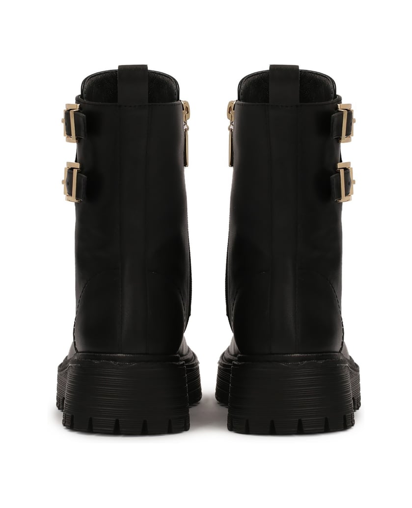 Kazar-Hohe-Stiefel-mit-Zierklappe-schwarz