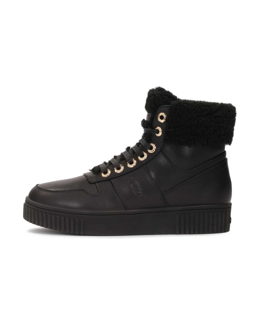 Kazar-Mit-Kunstfell-isolierte-Schnürstiefel-schwarz